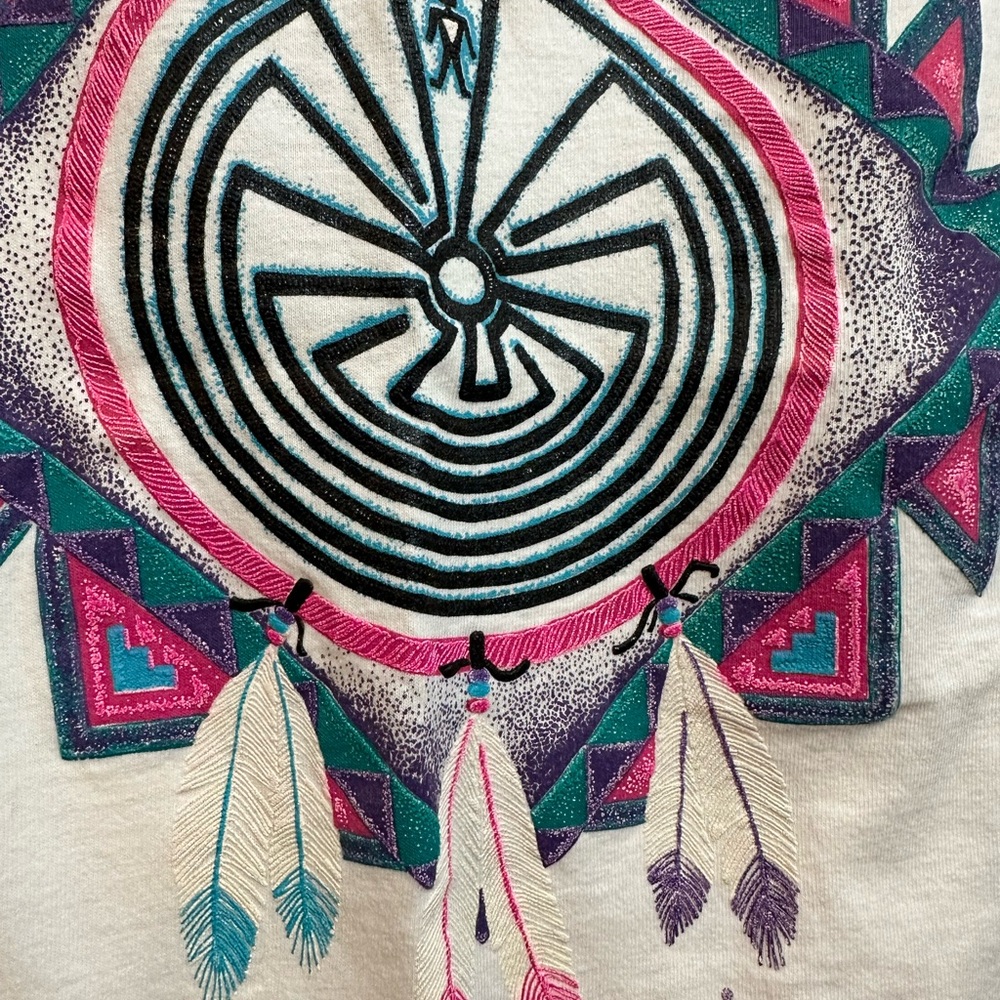 Vintage Arizon Dream Catcher Graphic Print Tank Top Adult Medium Anvil USA Made - Picture 2 of 8